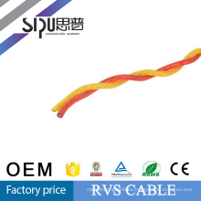 SIPU 300 / 500v cable aislado trenzado del pvc del par RVS 300 / 500v cable aislado trenzado del par del pvc RVS